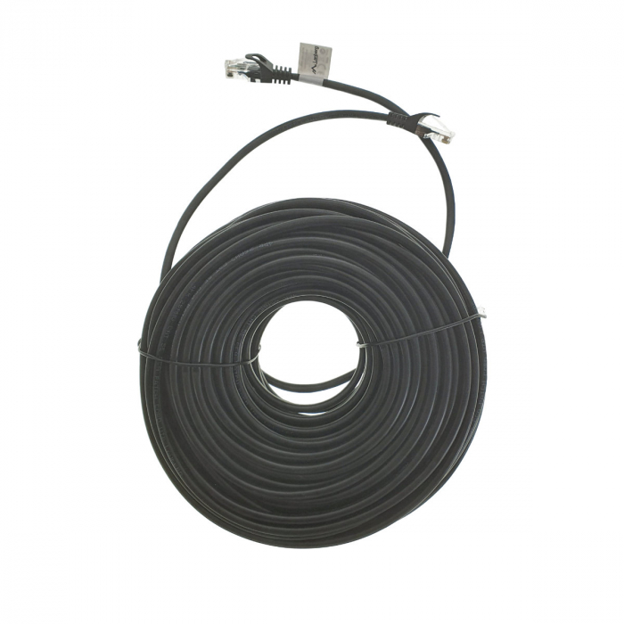 Cablu UTP, Lanberg 42809, cat.5e, mufat 2xRJ45, lungime 50m, AWG 26, 100 MHz, de legatura retea, ethernet, negru [2]