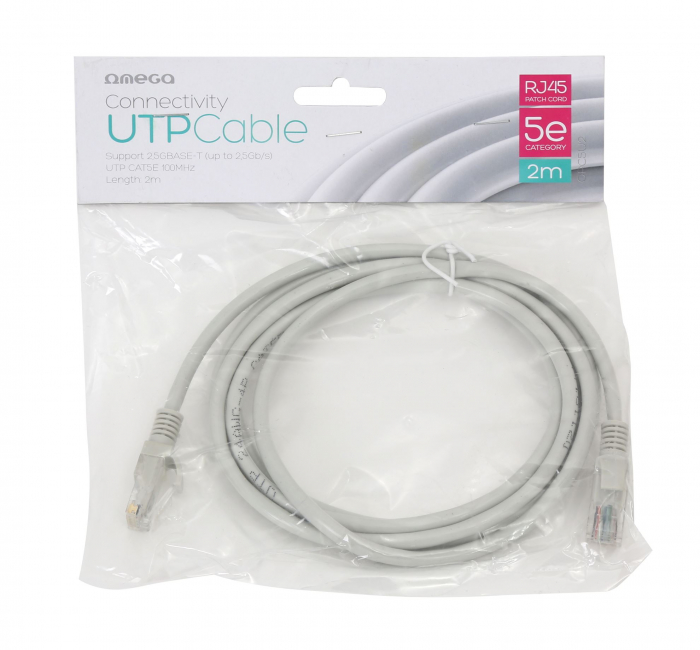 Cablu UTP Omega CAT 5E PATCH CORD RJ45 2M [2]