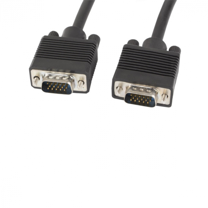 Cablu de conectare ecranat cu miez de ferita , Lanberg , VGA tata/VGA tata , 1.8 m , negru [2]