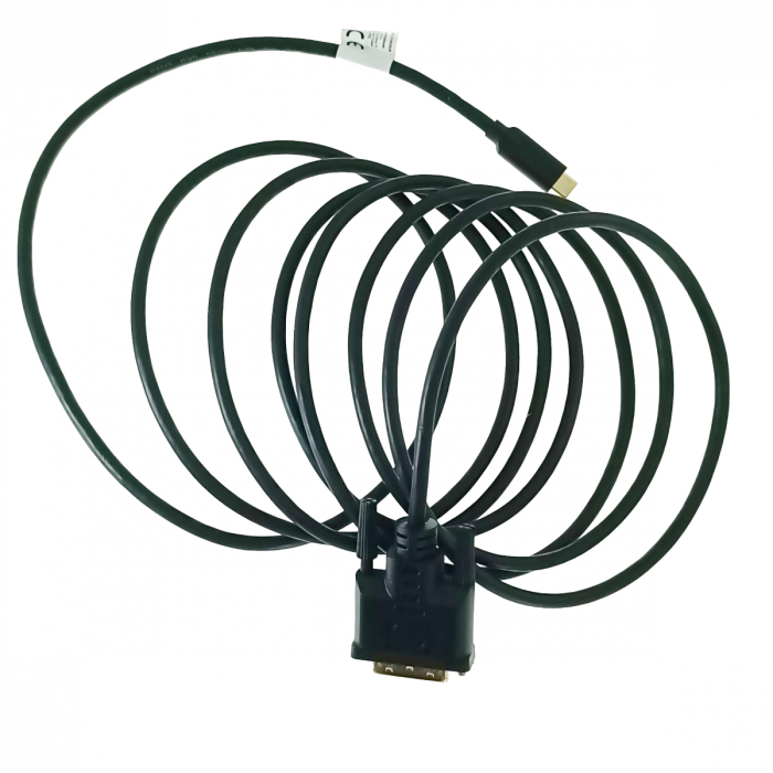 Cablu video USB-C la DVI-D 24+1 pini, 3m, tata-tata, dual link, HDR, Lanberg 43686, 4K-60Hz, negru [4]