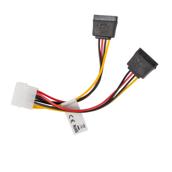 Cablu alimentare de la Molex la 2 SATA , T/M , 0.15 cm [3]