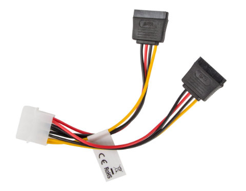 Cablu alimentare de la Molex la 2 SATA , T/M , 0.15 cm [6]