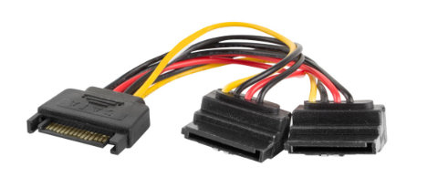Cablu de conectare, Lanberg, SATA tata -> SATA mama 90'' x2, 0.15 m [3]