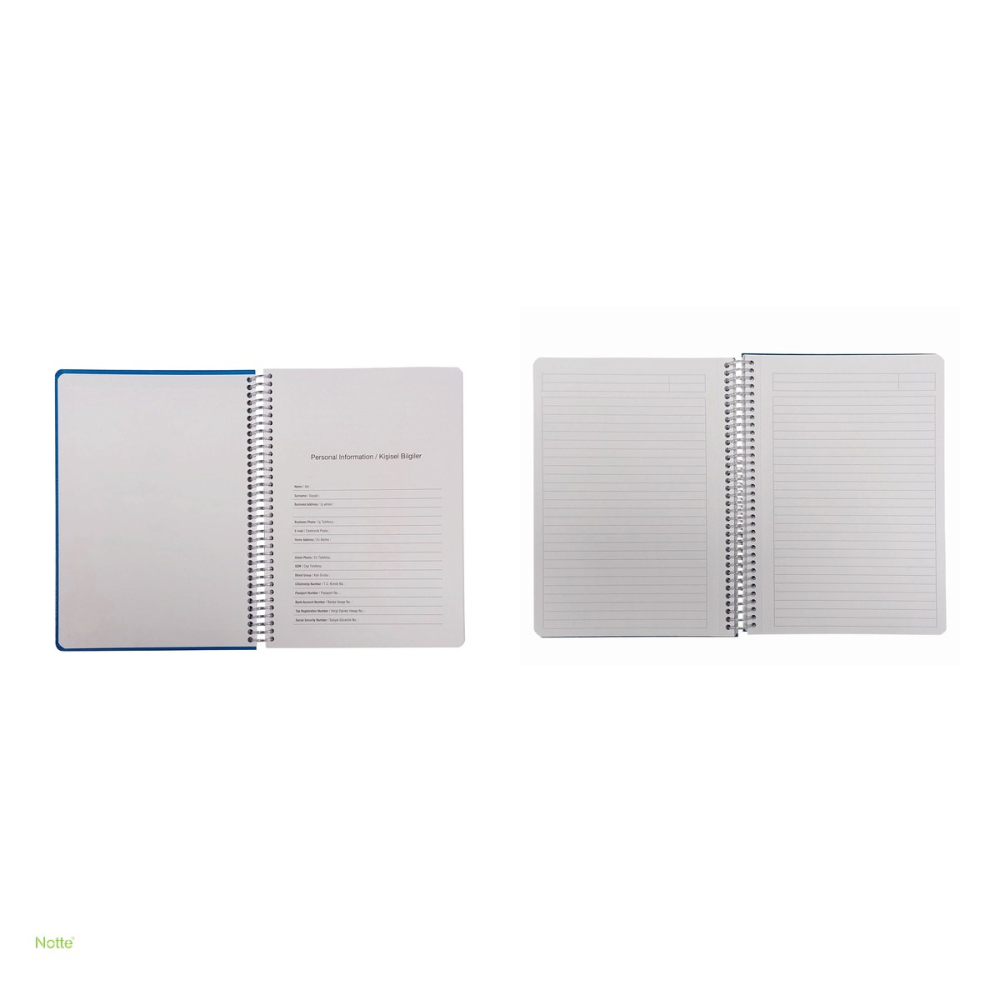 Caiet cu spira Notte A5, 120 file, dictando, 70 g/mp, coperta cartonata, 210x148 mm [4]