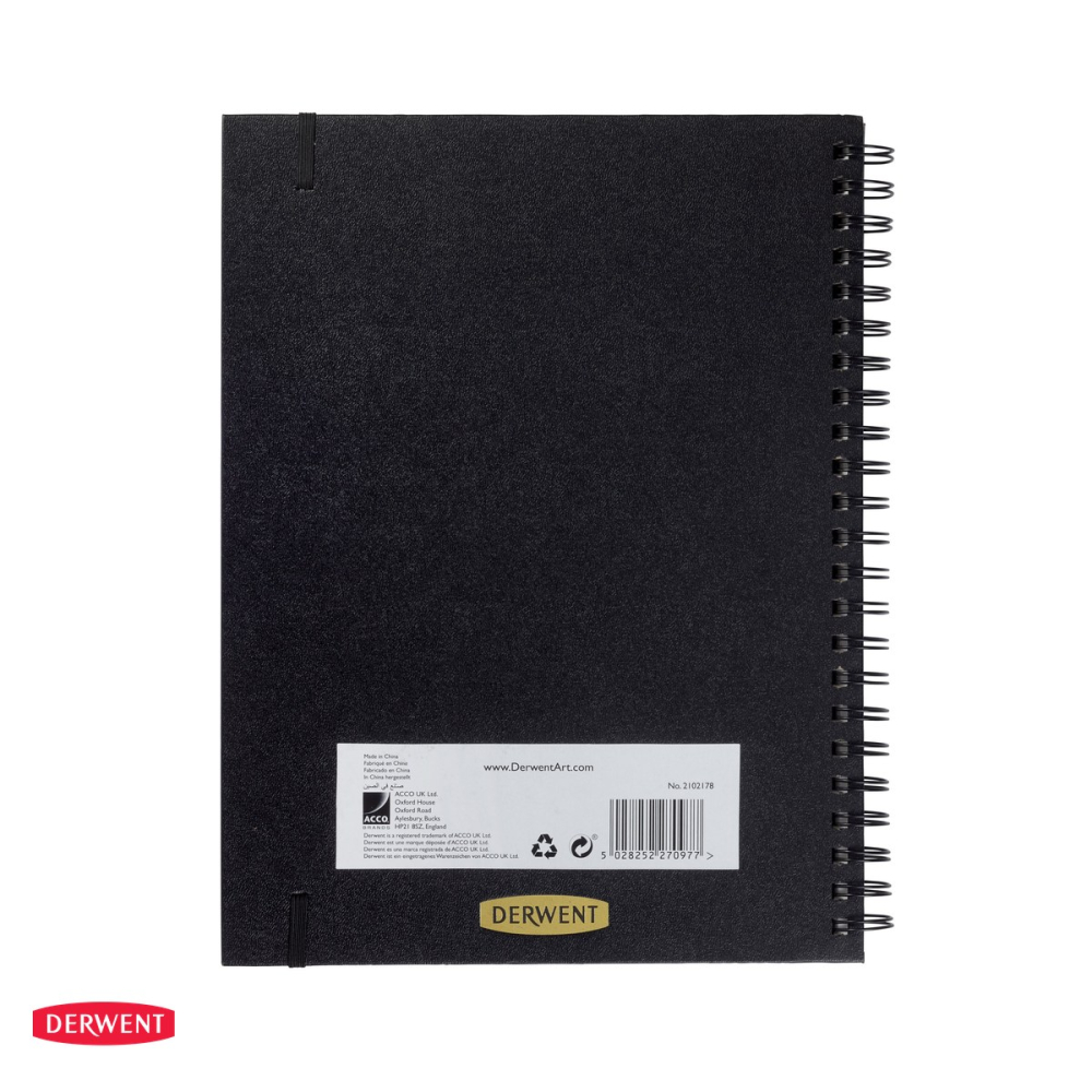 Caiet cu spira pentru schite si desen Derwent Professional, A4, 56 file, 165 g/mp, cu mapa [4]