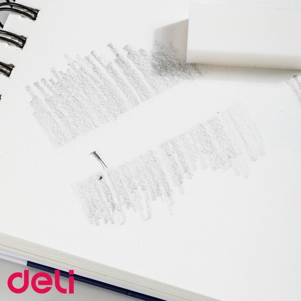 Caiet de schite Deli, format A4, 60 file 160g/mp, spira metalica, coperta cartonata, pentru desen si grafica [4]