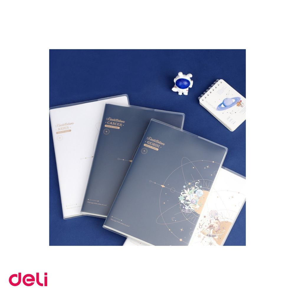 Caiet Deli B5, 96 file, birou, dictando, coperta zodiac, 252x174 mm [5]