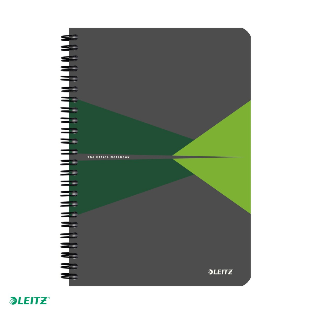 Caiet Leitz Office cu spira, coperta PP, A5, dictando, 90 file, hartie 90 g/mp, verde [4]