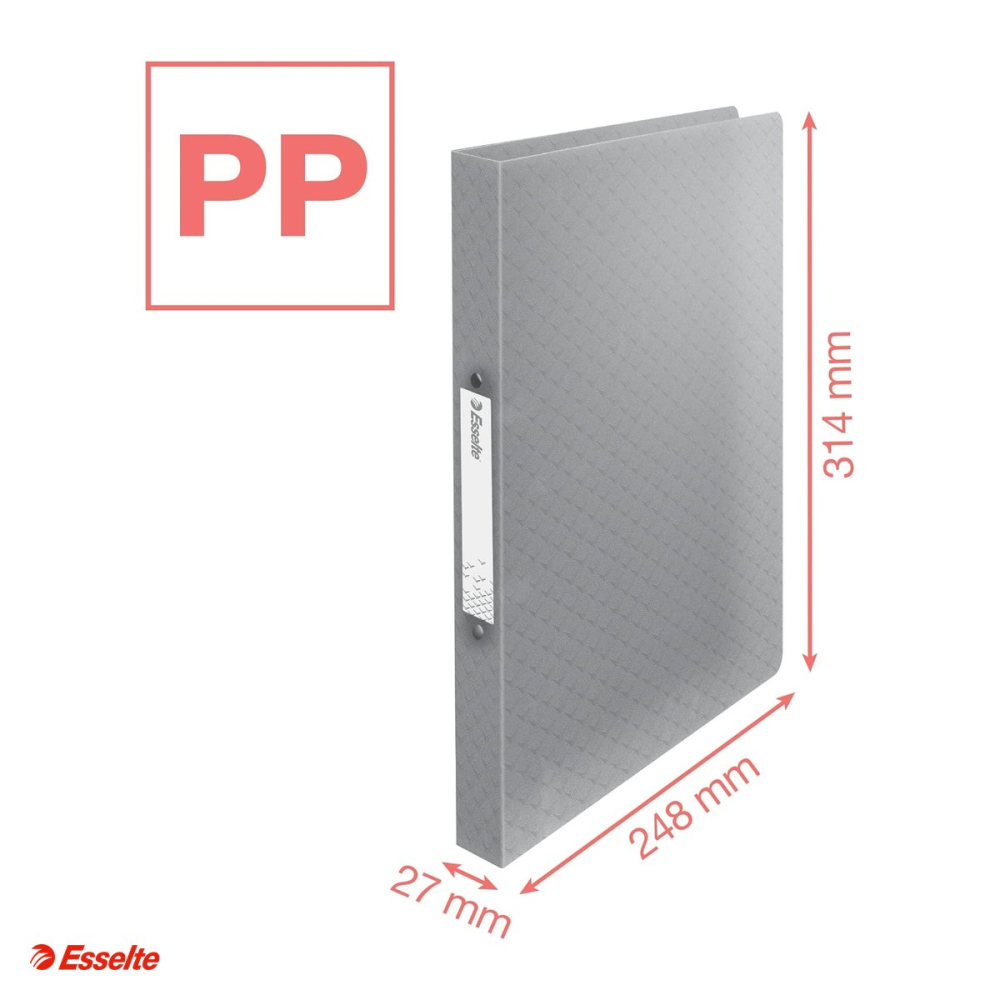 Caiet mecanic A4 2 inele 25mm/32mm coperta flexibila Esselte Colour'breeze, autoadeziv, capacitate 140 file, albastru [5]