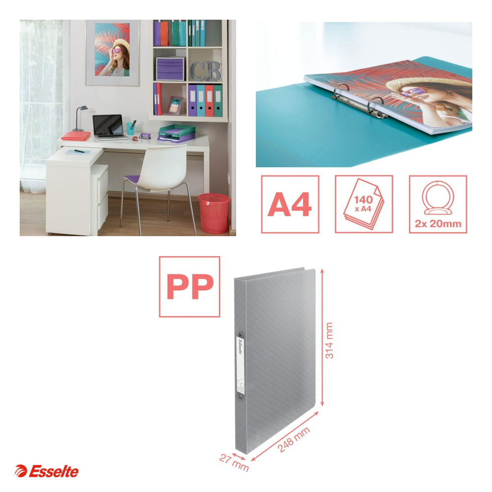 Caiet mecanic Esselte Colour'Breeze, pentru arhivare, capacitate 140 file, lavanda [4]