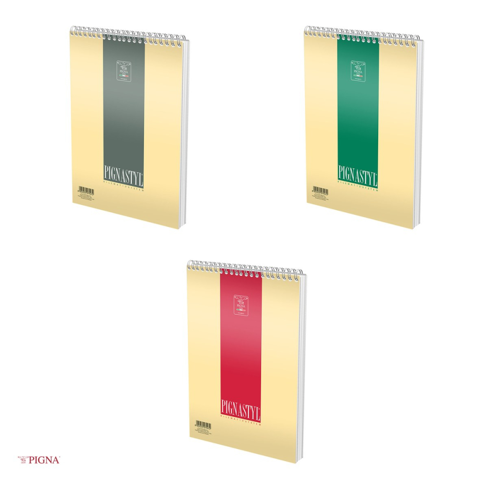 Bloc notes Pigna Style, A4, 60 file, dictando, 200 g/mp, spira [4]