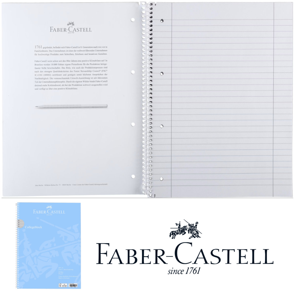Caiet Spira A4 80 File Dictando, Faber Castell, Experienta Premium de Scriere si Organizare Avansata, Scolaritate Universitara si Activitate Profesionala, Hartie 90 g/m² [3]