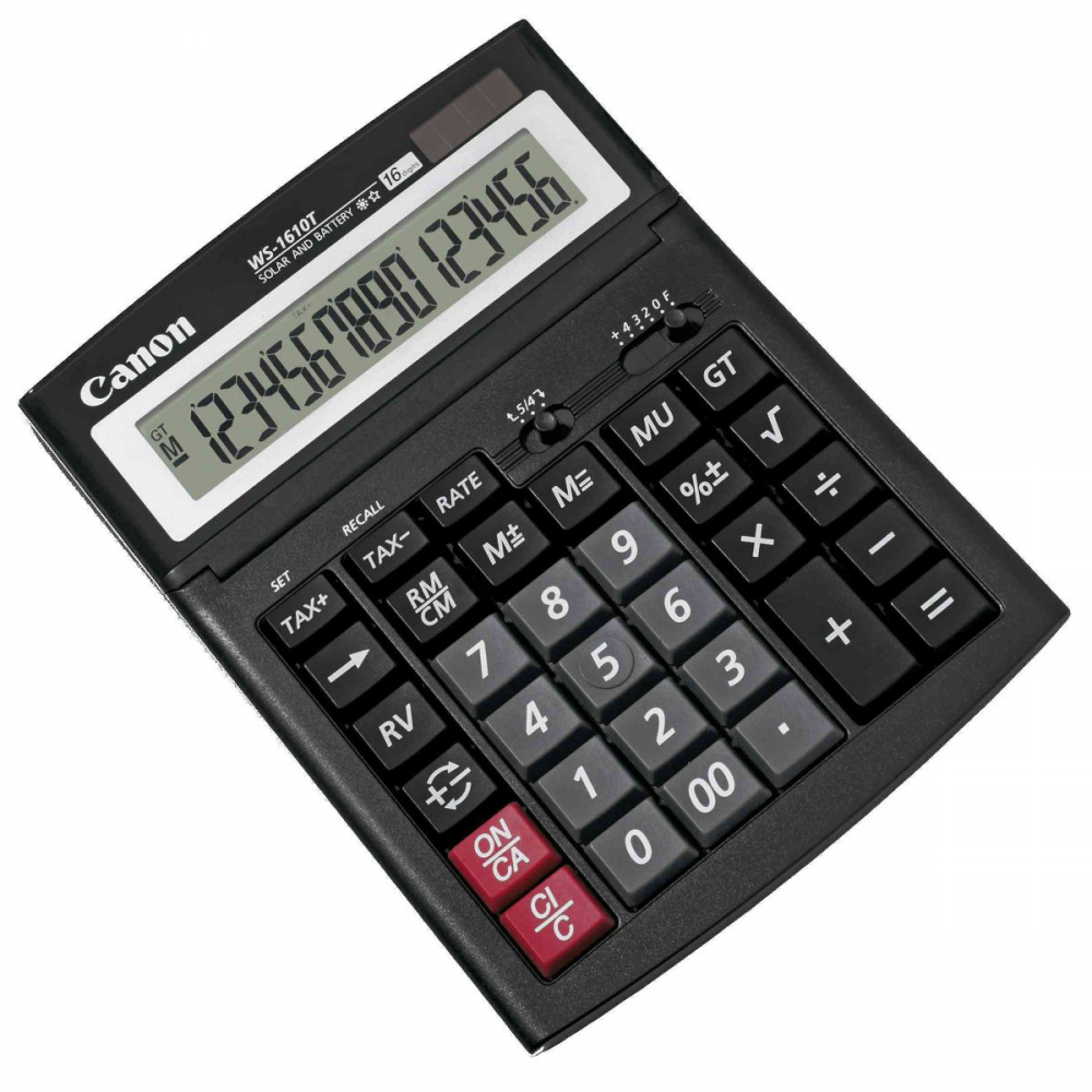 Calculator de birou 16 Digits, Canon WS1610T, 198 x 150 x 38 mm, negru [2]