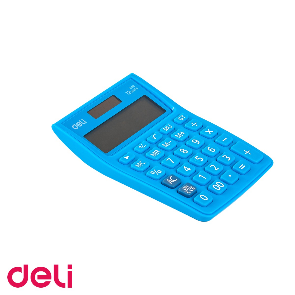 Calculator de birou Deli 1238, 12 cifre, alimentare dubla, pentru calcule fiscale si uz profesional [5]