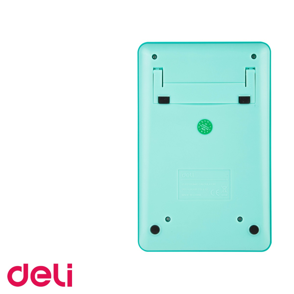 Calculator de birou Deli 1531 cu 12 cifre, afisaj LCD reglabil, bleu pastel, pentru calcule fiscale [5]