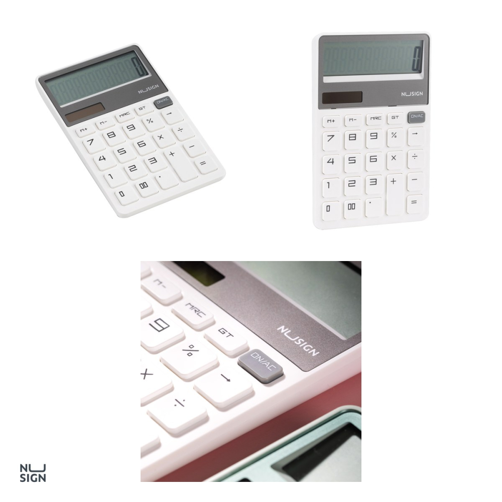 Calculator de birou Nusign, 12 dig, alb, 165x110x25 mm [4]