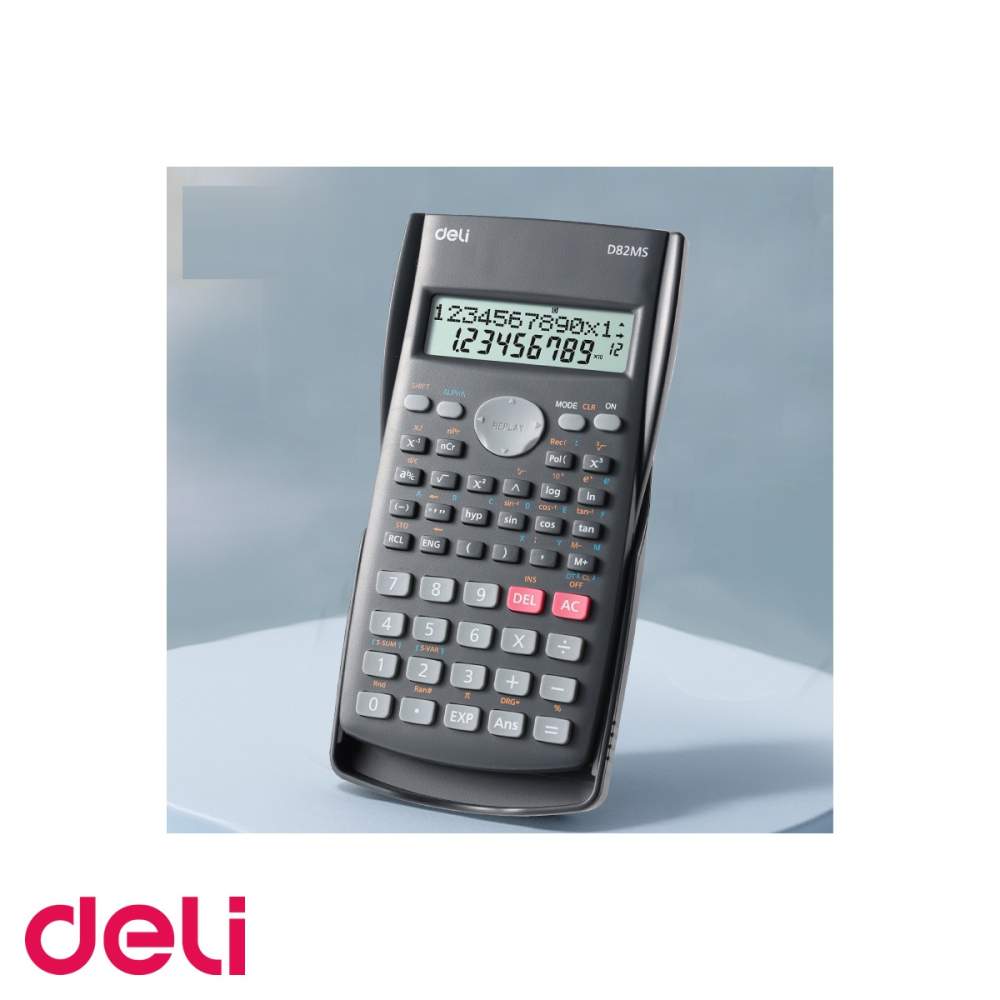 Calculator stiintific Deli 82MS, 240 functii, 12 digits, display LCD 2 linii, pentru scoala si birou [4]