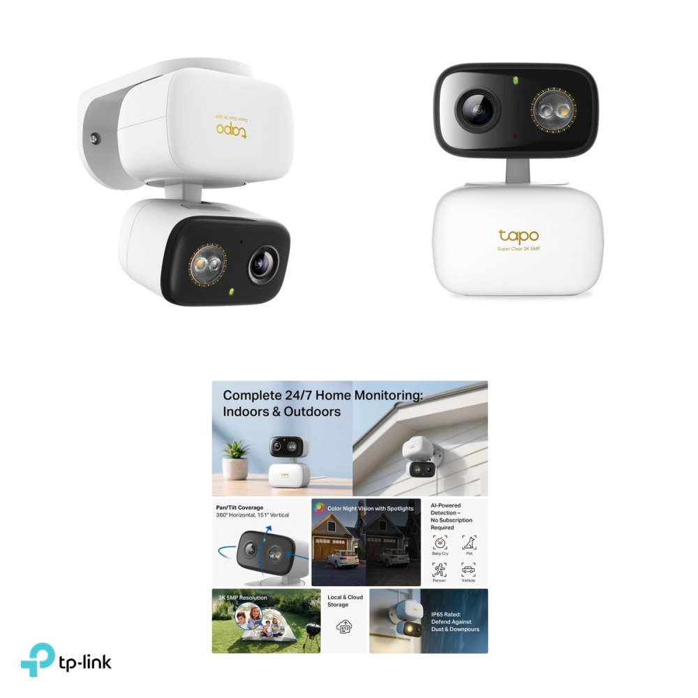 Camera de supraveghere pan/tilt interior si exterior TP-Link Tapo C236, 3K 5MP, Wi-Fi 2.4 GHz, vedere nocturna color, IP65, detectie AI, alb [4]