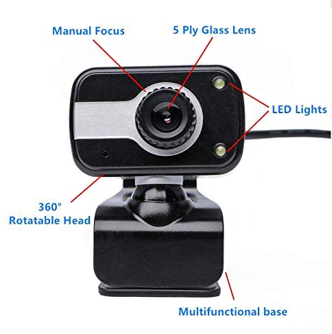 Camera Web cu microfon, 480P, My Web XHC B7, rotire 360°, conectori USB si jack 3.5mm, nightvision, lungime cablu 140 cm [8]