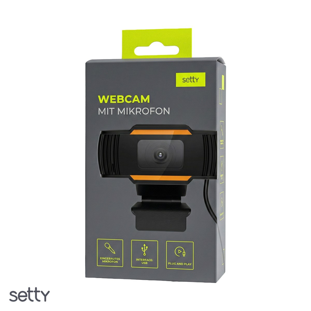 Camera web HD 480P, cu microfon, Setty R Home Office, cablu USB 120 cm, Neagra [4]