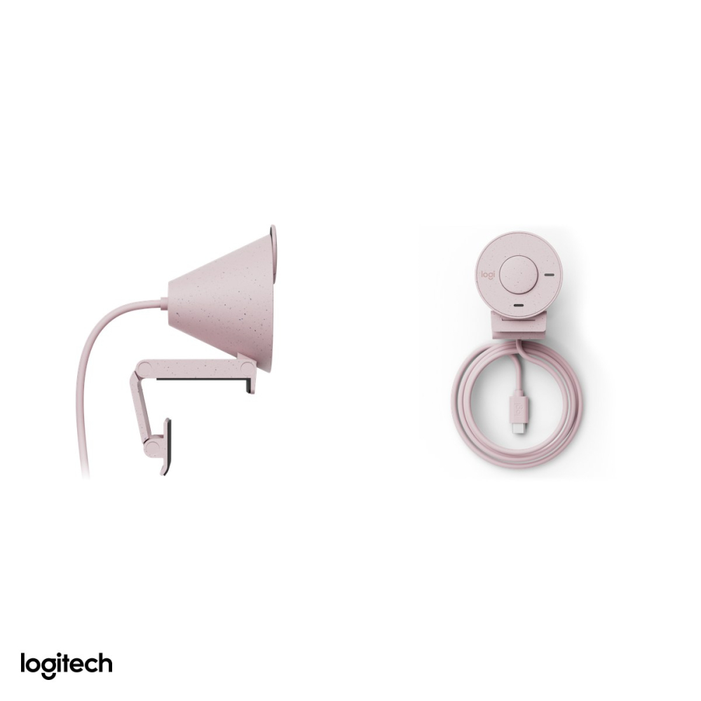 Camera web Logitech Brio 300, Full HD 1080p, USB-C, corectie a luminii RightLight 2, microfon cu reducere a zgomotului, capac de intimitate, roz, 960-001448 [5]