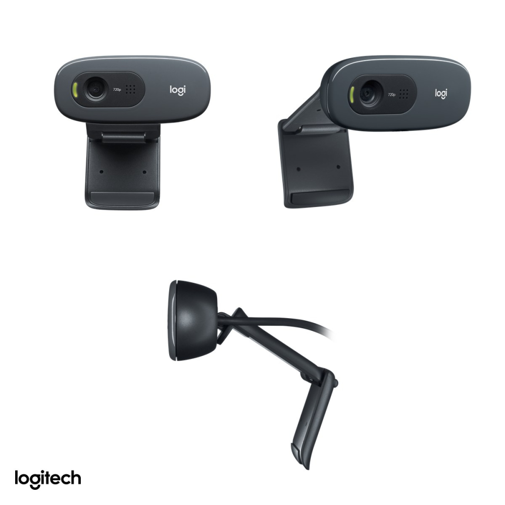 Camera web Logitech C270 HD, 720p/30 fps, USB-A, microfon mono cu reducere a zgomotului, corectie a luminii RightLight 2, gri inchis, 960-001063 [4]