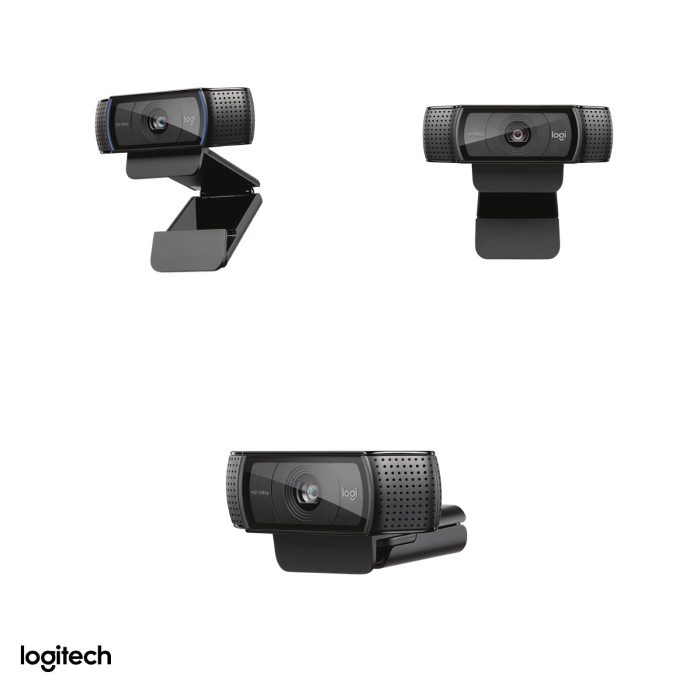 Camera web Logitech C920 HD Pro, Full HD 1080p, USB-A, autofocus, lentila din sticla, microfoane stereo, clema compatibila cu trepied, negru, 960-001055 [4]