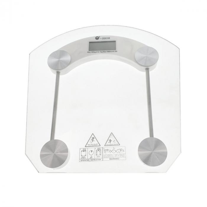 Cantar corporal digital, maxim 180kg, platforma 325x325mm, pornire si oprire automata, sticla transparenta [3]