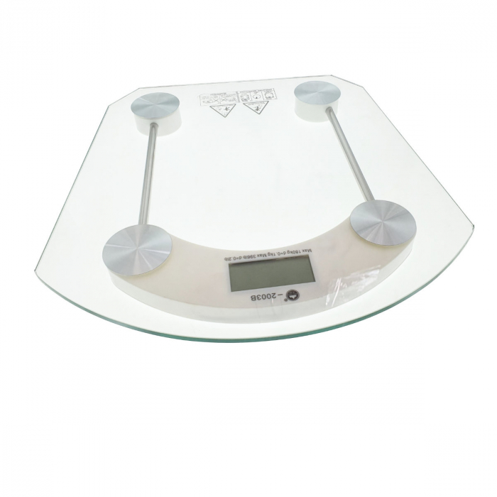 Cantar corporal digital, maxim 180kg, platforma 325x325mm, pornire si oprire automata, sticla transparenta [2]
