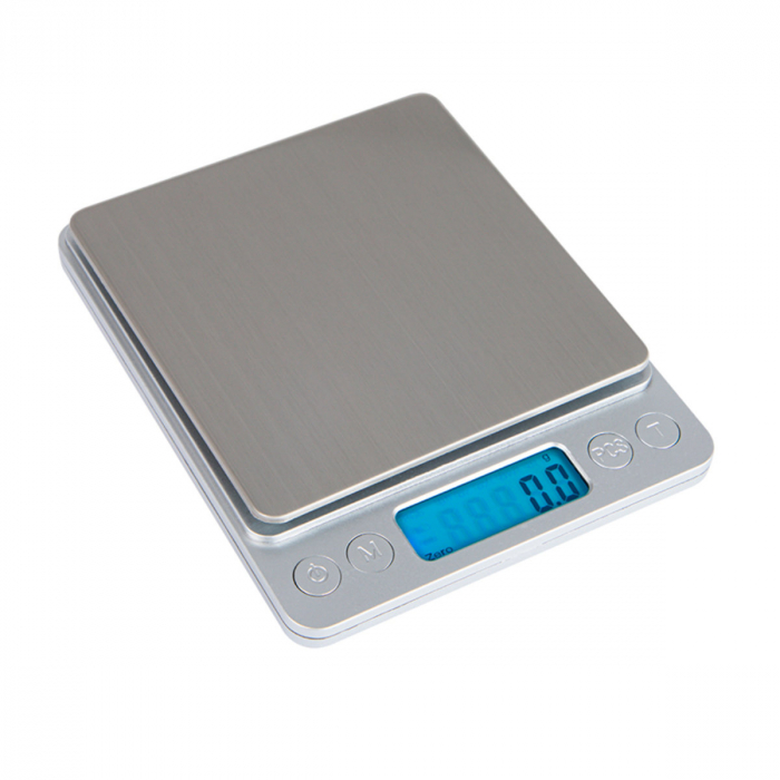 Cantar de precizie, Blow JS13 12078, 0.01gr-3000gr, ecran LCD 42 x 14mm, suprafata suport masurare 100 x 100mm, 2 x AAA, argintiu [1]