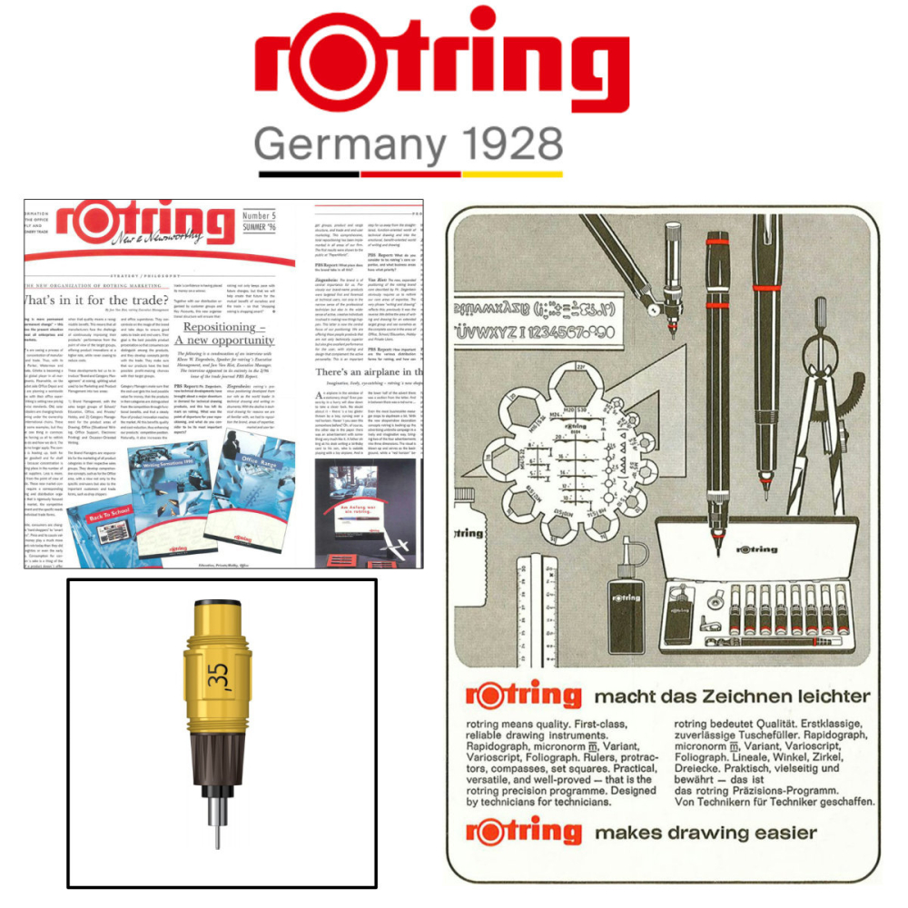 Cap Isograph 0.35mm, Rotring - Varf Metalic pentru Trasare Precisa in Desen Tehnic si Arhitectura [5]