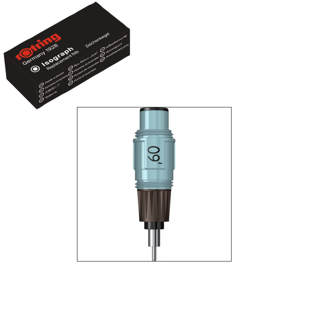 Cap Isograph 0.60mm Rotring pentru Desen Tehnic si Grafica, Varf Metalic Rezistent [4]