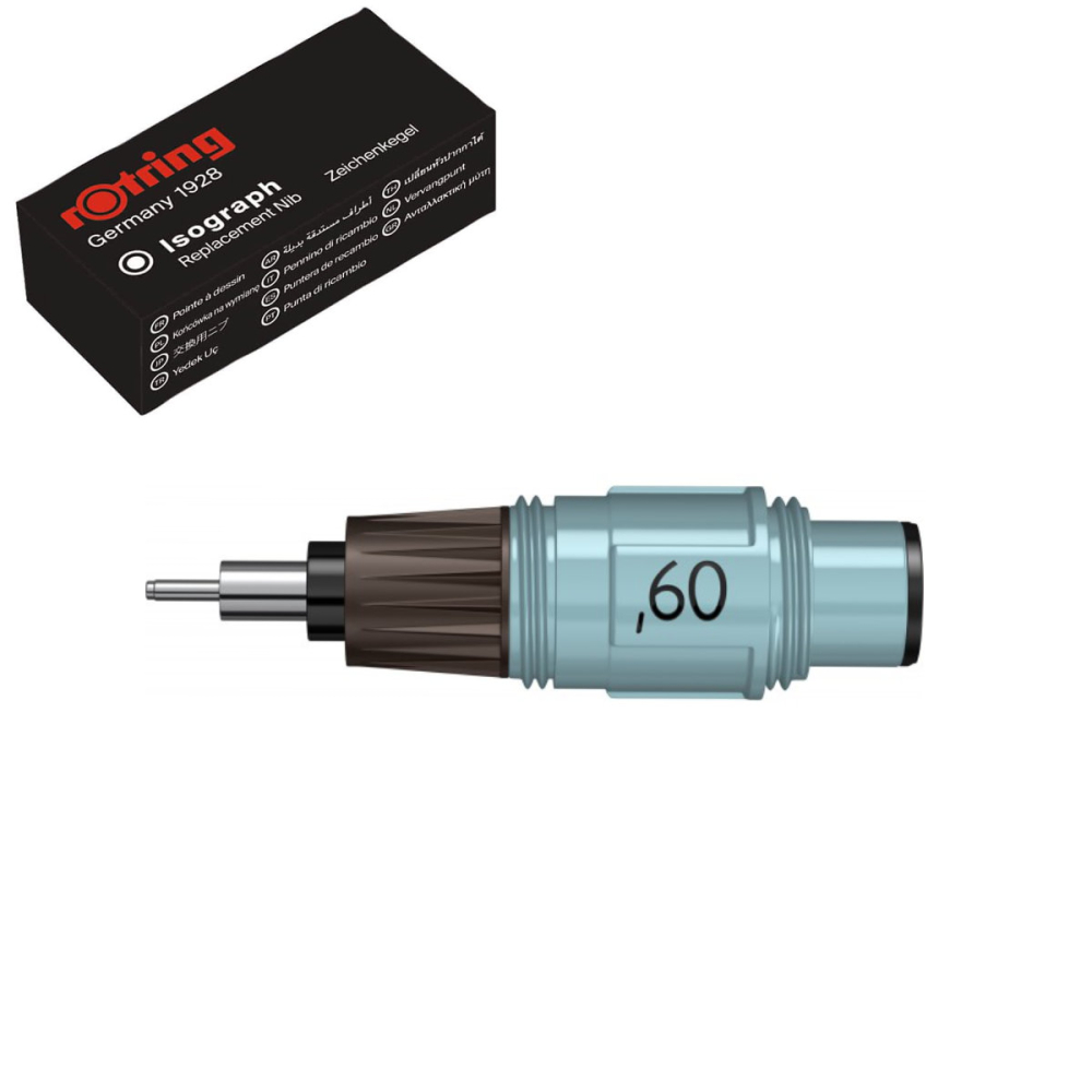 Cap Isograph 0.60mm Rotring pentru Desen Tehnic si Grafica, Varf Metalic Rezistent [2]