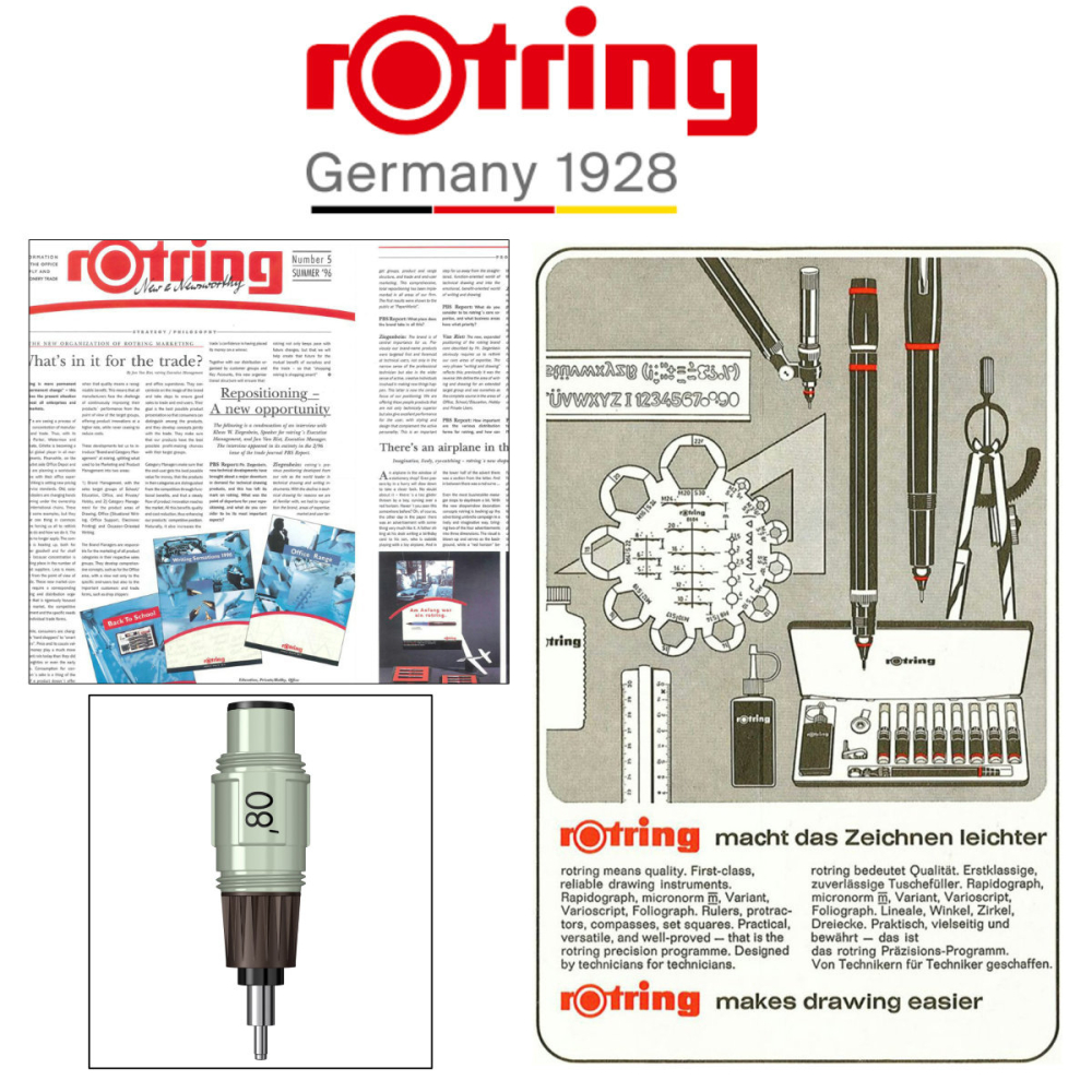Cap Isograph 0.80mm Rotring pentru Desen Tehnic si Grafica, Varf Metalic Rezistent [5]