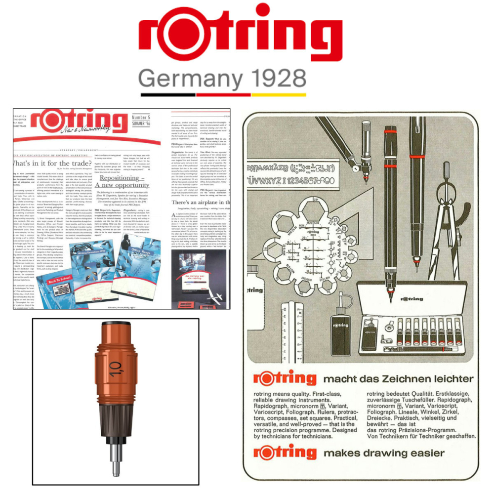 Cap Isograph 1.00mm Rotring pentru Desen Tehnic si Artistic, Varf Metalic Rezistent [5]