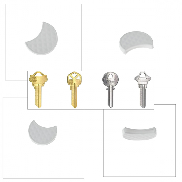 Capac tip husa pentru cheie, 27 x 16 mm, protectie si identificare, din PVC flexibil, alb [3]