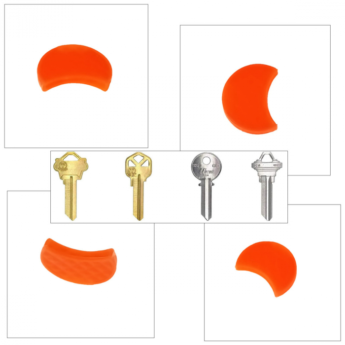 Capac tip husa pentru cheie, 27 x 16 mm, protectie si identificare, din PVC flexibil, portocaliu [3]