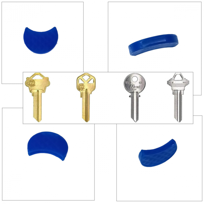 Capac tip husa pentru cheie, 27 x 16 mm, protectie si identificare, din PVC flexibil, albastru inchis [3]