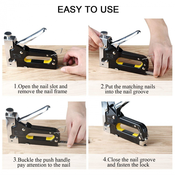 Capsator cu capse, multifunctional, pentru decorare, fixare materiale,4-14mm [6]