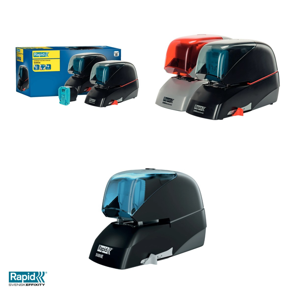 Capsator electric Rapid Supreme 5080E, 80 coli, cu caseta de 5000 capse, negru [6]