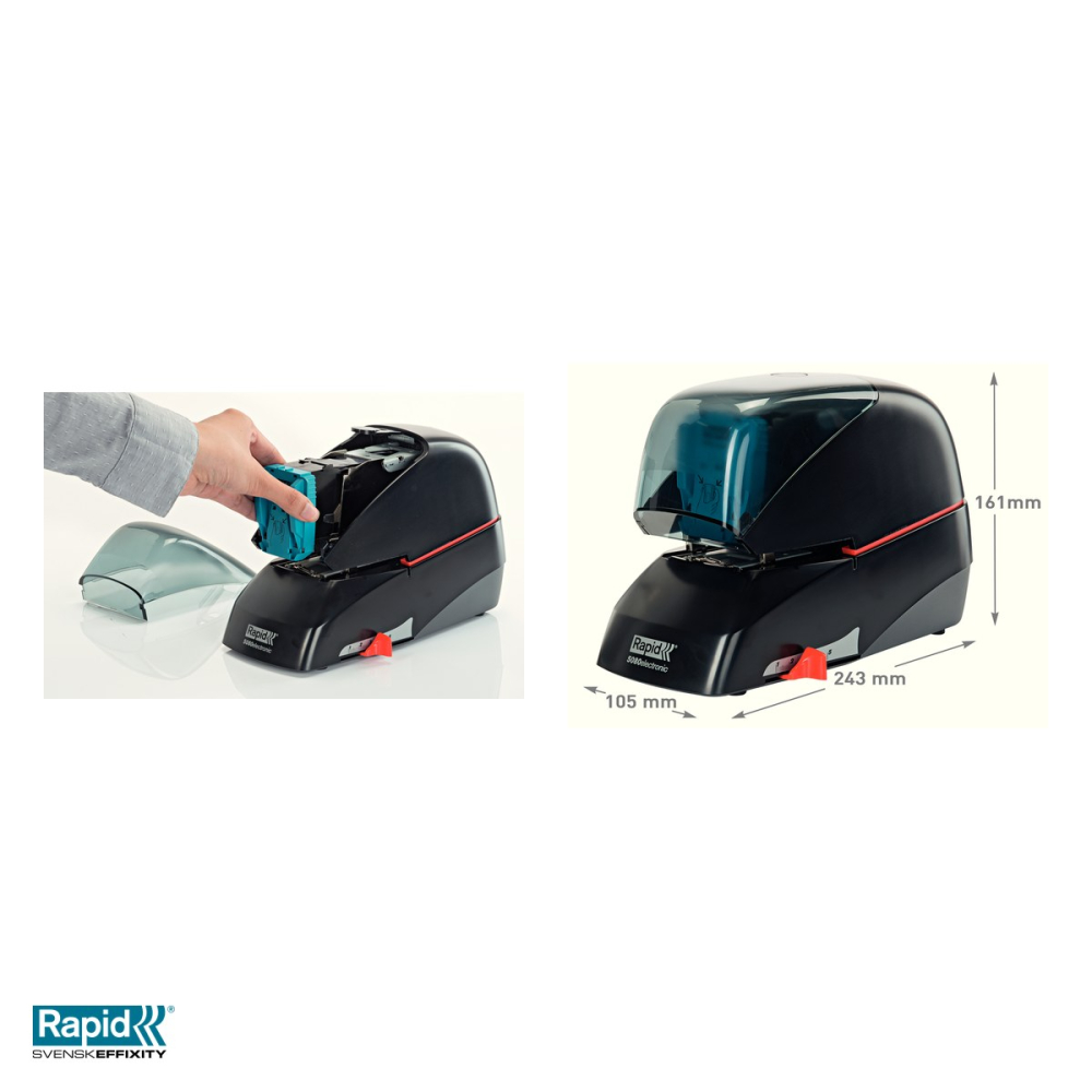 Capsator electric Rapid Supreme 5080E, 80 coli, cu caseta de 5000 capse, negru [7]