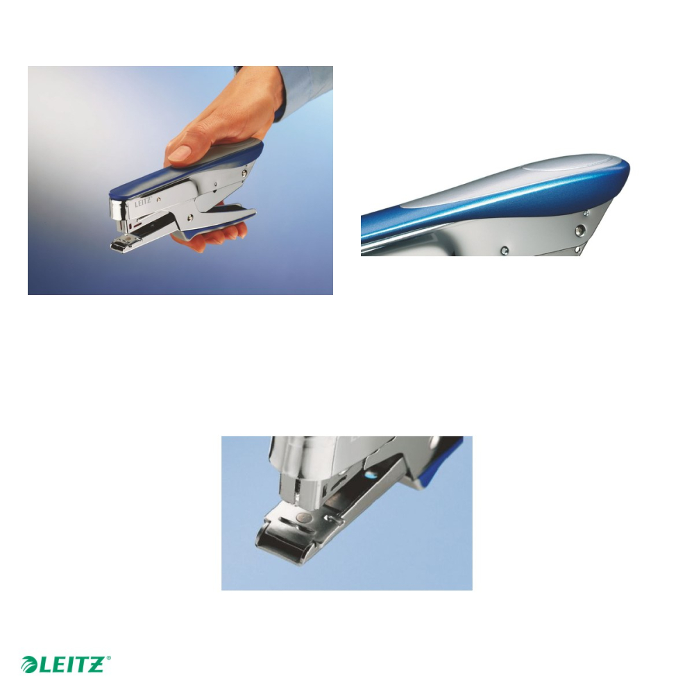 Capsator metalic Leitz 5545 tip cleste, capsare 15 coli, albastru Metal [6]