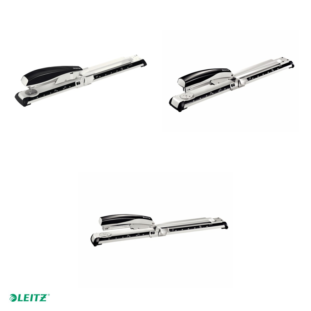 Capsator metalic Leitz 5560 NeXXt Series cu brat lung, capsare 40 coli, 200 capse P3 incluse, negru [4]