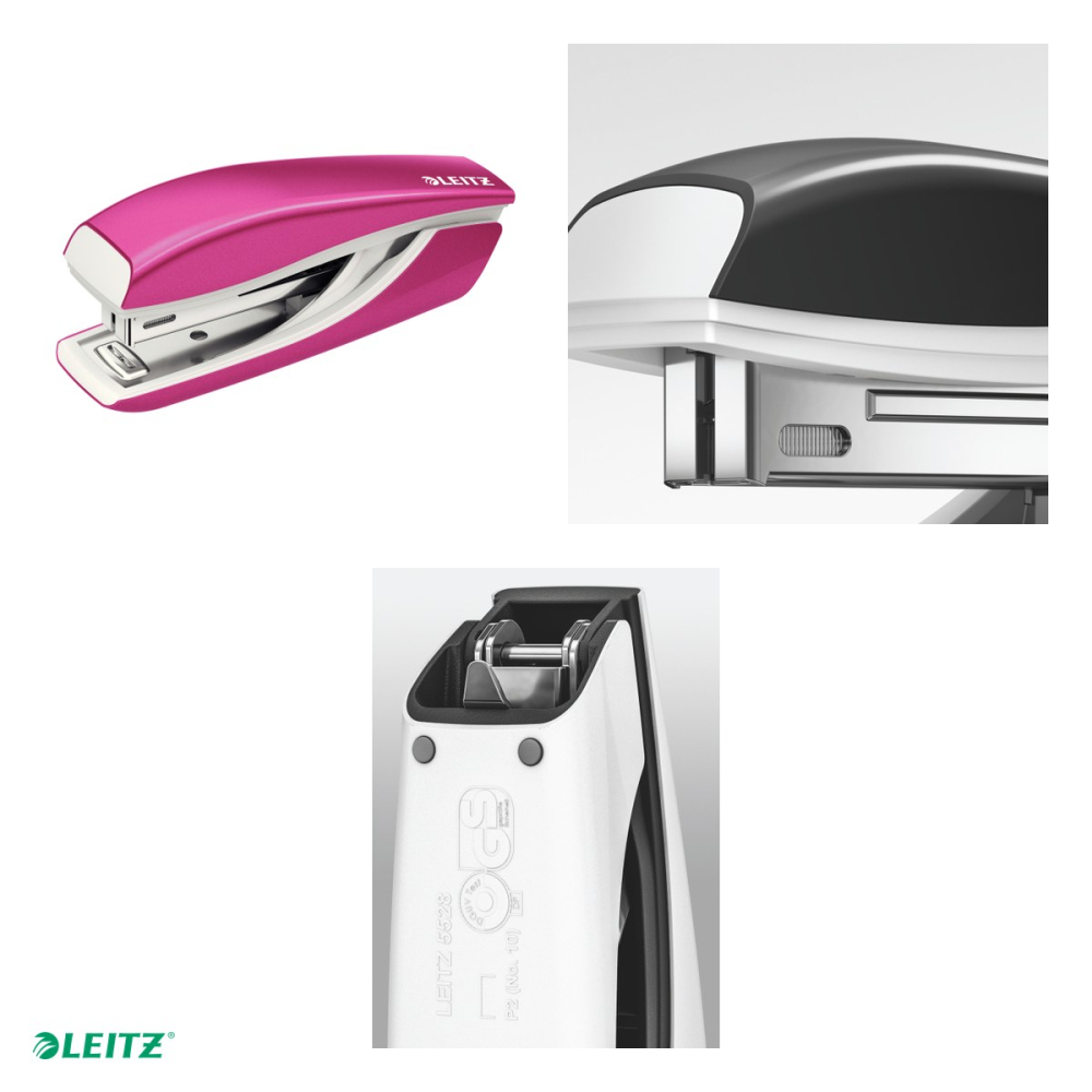 Capsator metalic Leitz WOW 5528 MINI NeXXt Series, capsare 10 coli, 1000 capse P2 incluse, roz [4]