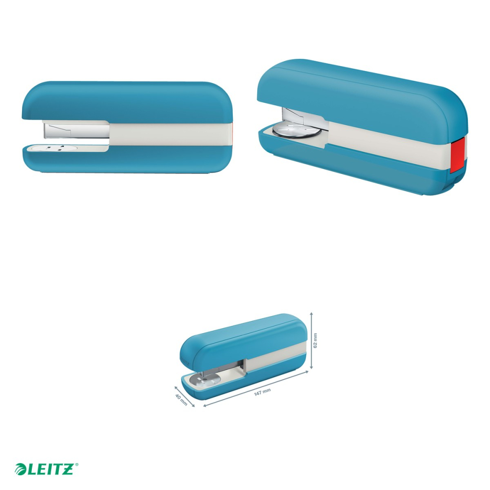 Capsator plastic Leitz Cosy 5567, capsare 30 coli, albastru Celest [6]