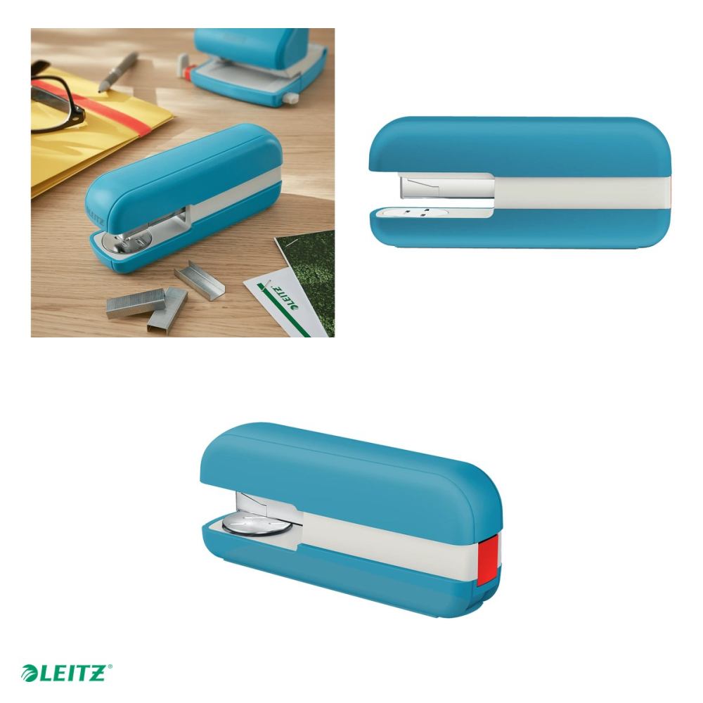 Capsator plastic Leitz Cosy 5567, capsare 30 coli, albastru Celest [4]