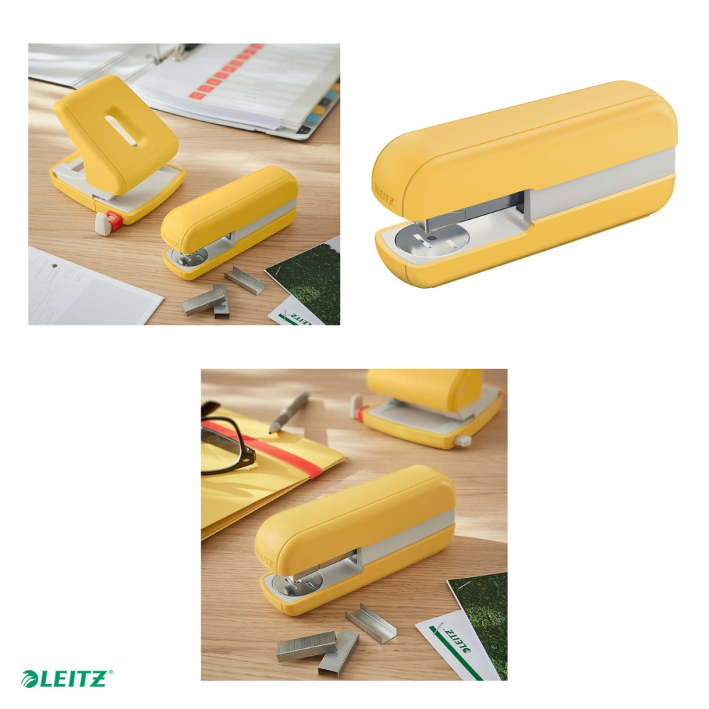 Capsator plastic Leitz Cosy 5567, capsare 30 coli, galben Chihlimbar [5]