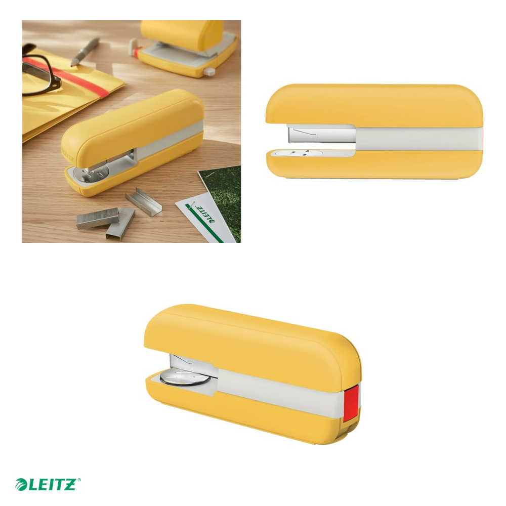 Capsator plastic Leitz Cosy 5567, capsare 30 coli, galben Chihlimbar [4]