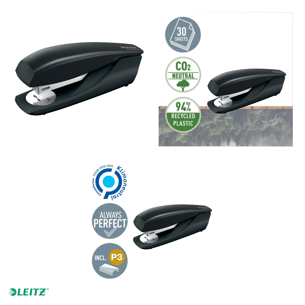 Capsator plastic Leitz Recycle NeXXt Series, capsare 30 coli, 200 capse P3 incluse, negru [4]