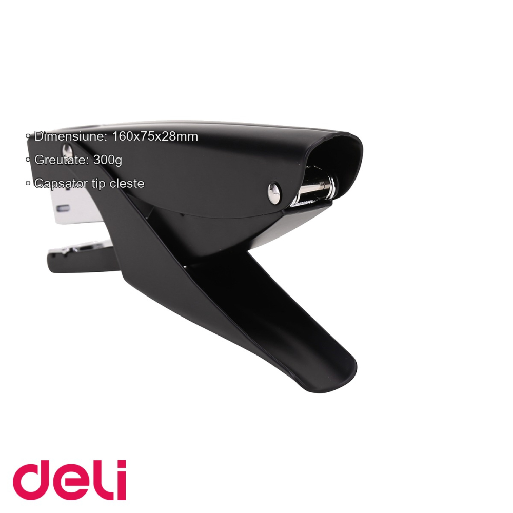 Capsator tip cleste Deli, 30 coli, capse 24/6, pentru birou si uz general [3]